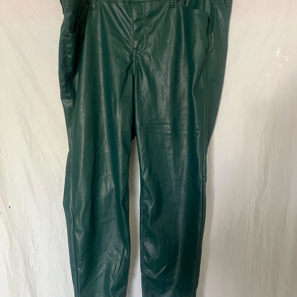 Torrid Dark Green Faux Leather Pants